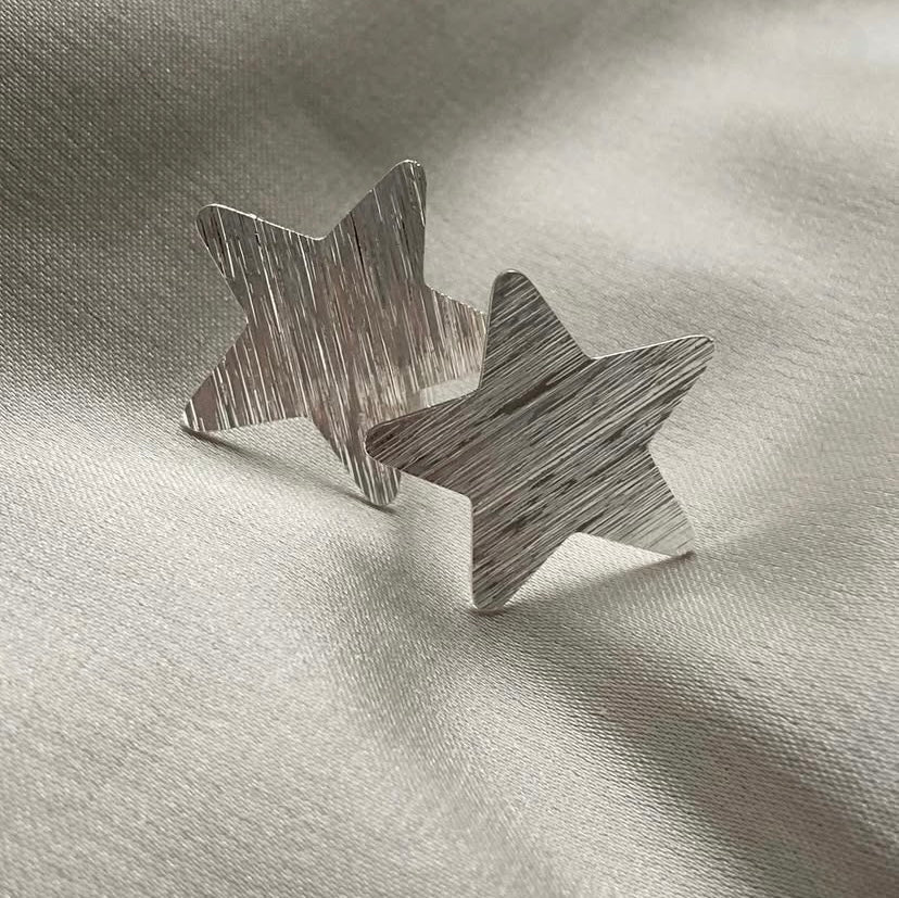 Estrellas topos caladas Silver