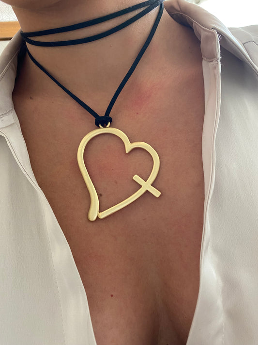 Gamuzado corazón flechado