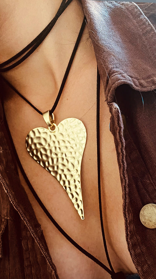 Gamuzado corazón gold