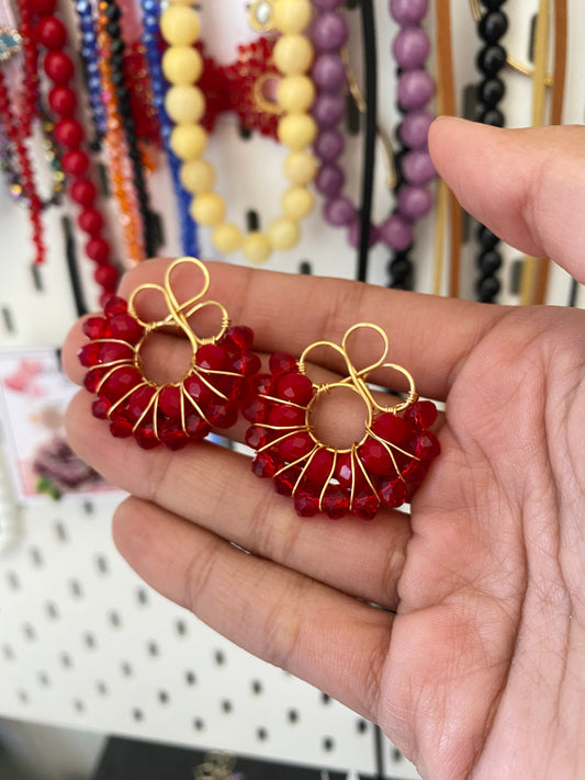 Abanicos grandes rojo