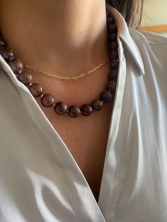 Máxi collar brown