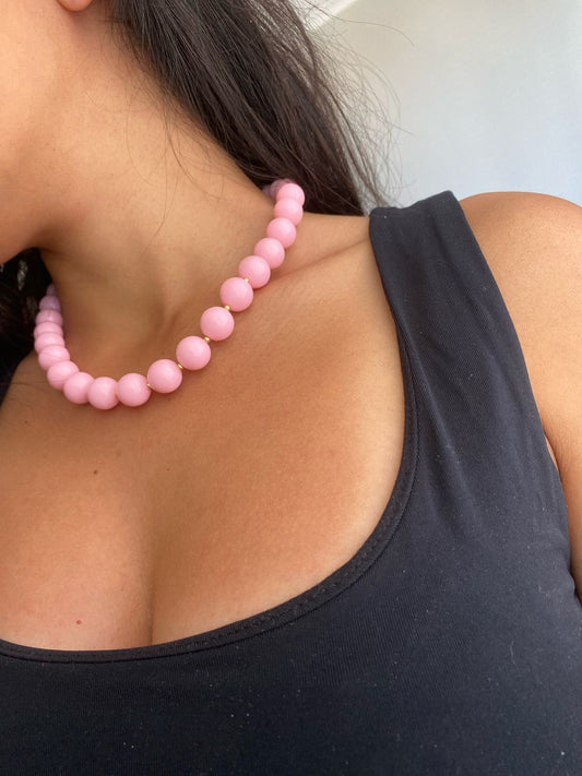 MAXI COLLAR ROSA