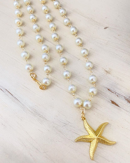 ESTRELLA DE MAR CON PERLAS